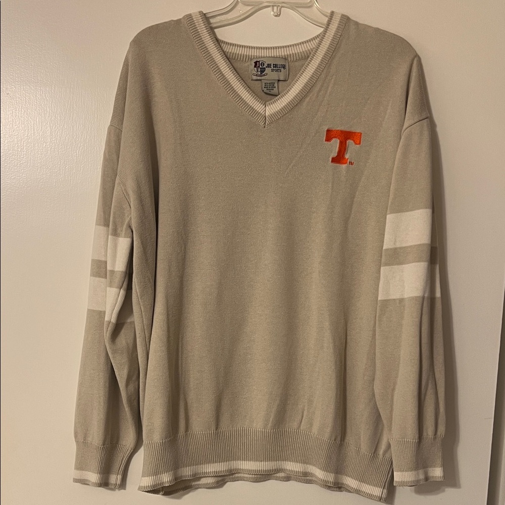 Tennessee Volunteers Vintage 90s Beige V-Neck Sweater - XL